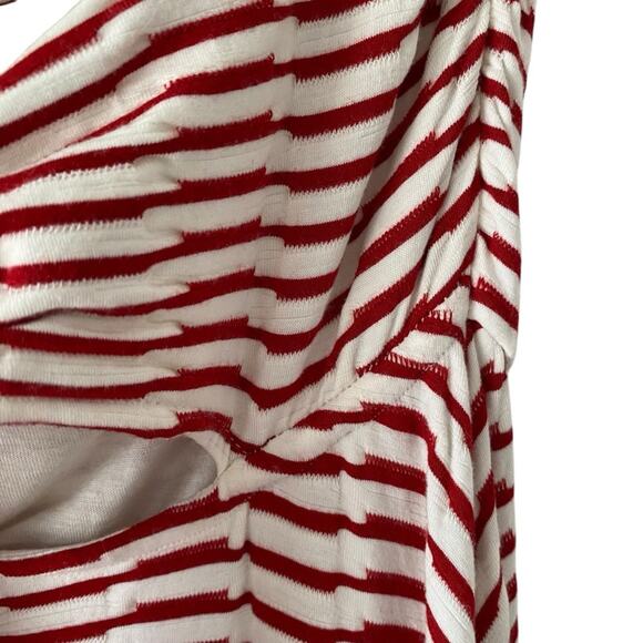 Maeve Anthropologie Caleta Red White Strapless Dress size small - Picture 7 of 9